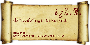 Ásványi Nikolett névjegykártya