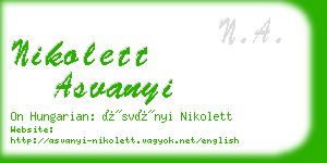 nikolett asvanyi business card